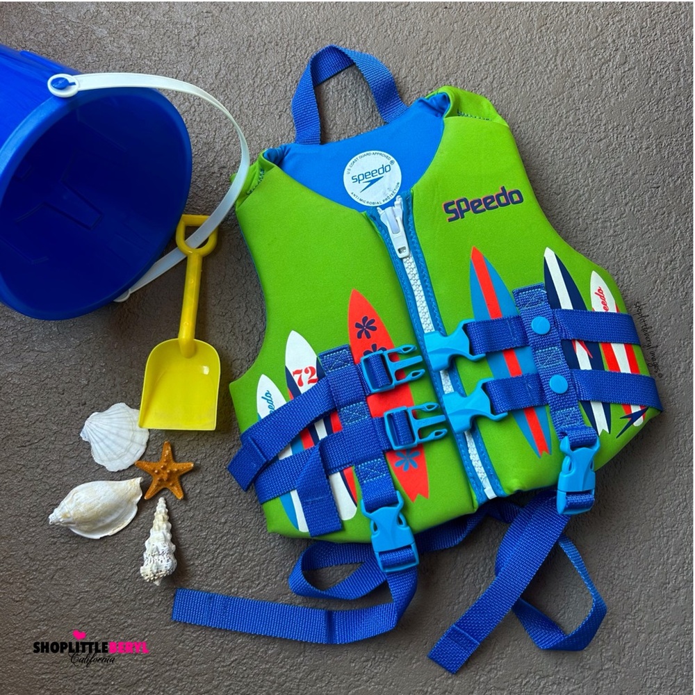 Speedo Kids' PFD Life Jacket Vest, Child Weight 30-50 lb